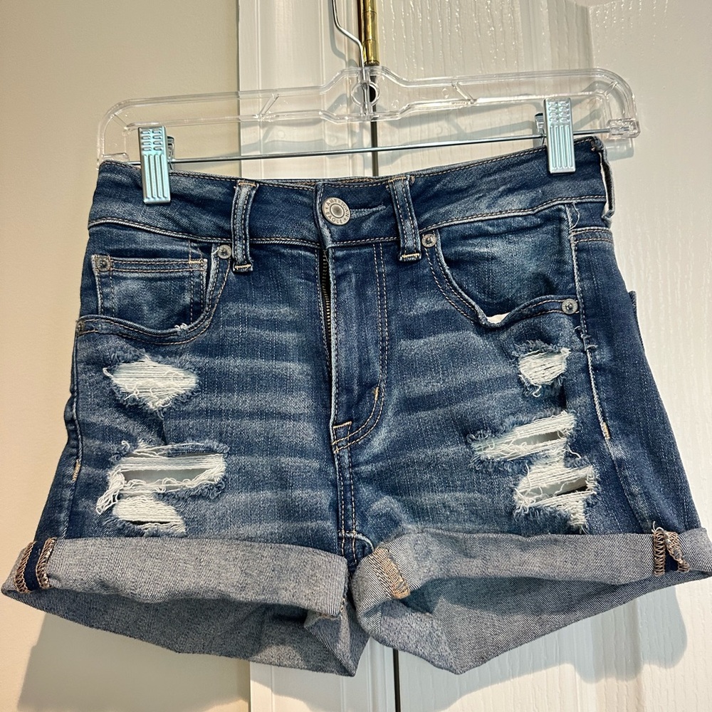 American Eagle Ripped Jean Shorts